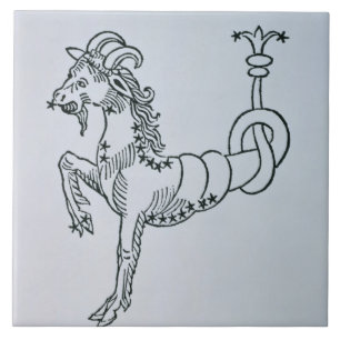 Capricórnio (a cabra) uma ilustração 'do ponto