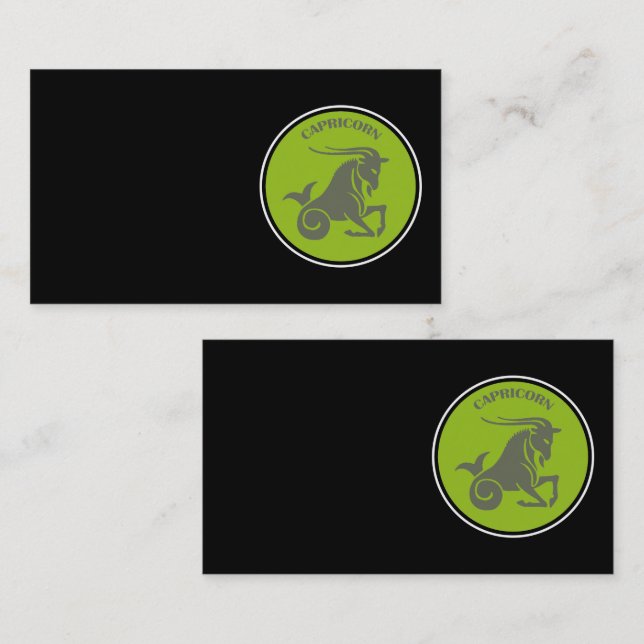 Capricórnio Cartão de visita (Frente/Verso)