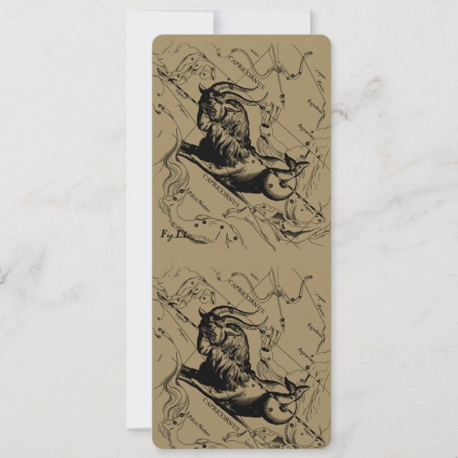 Capricórnio Constelação Hevelius 1690 em Taupe (Frente)