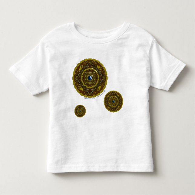 Capricórnio Mandala Kid e Camisa de Luz do Bebê (Frente)