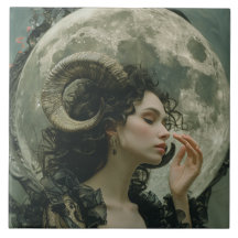 Capricórnio Moon Astrologia Zodiac Azulejo cerâmic