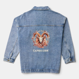 Capricórnio Zodiac Jaqueta Denim, de Mulheres