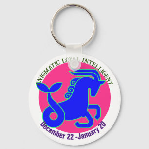 Capricórnio Zodiac - Sinal personalizado chaveiro