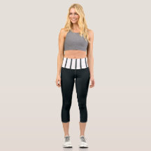 Capris Alto e Isento Preto e Branco