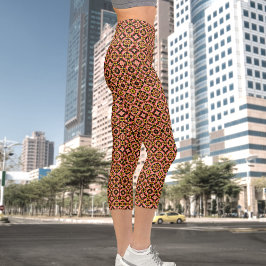 Capris de Alto Dispensa de Padrão do Azulejo abstr