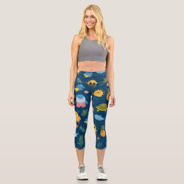 Capris de Cintura Alta Summer Paradise Presente