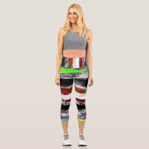Capris de Yoga de Cintura Alta – Camadas de Reflex