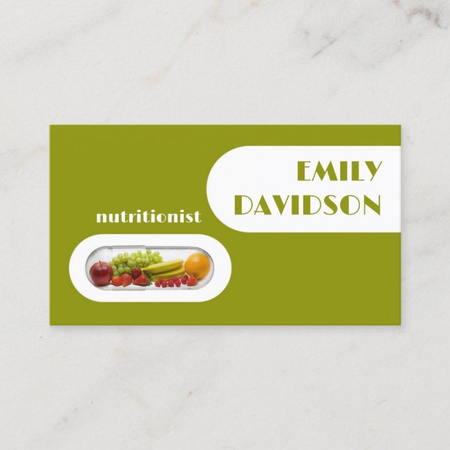 Cápsula de Fruta fresca Cartão Verde Amarelo Nutri (Frente)