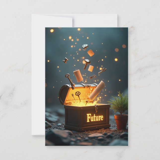 Cápsula do Tempo do Seu Futuro Cartão de Meditação (Frente)