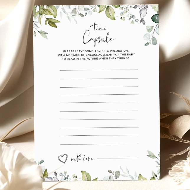 Cápsula Horária do Jogo do Chá de fraldas Verde (Criador carregado)