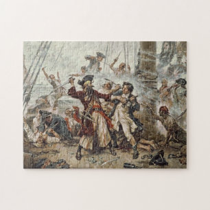 Captura da Barba Negra Quebra-cabeça Pirata