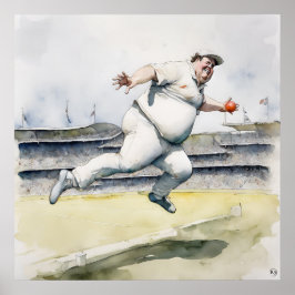 Captura de uma mão - Impressão de críquete de arqu