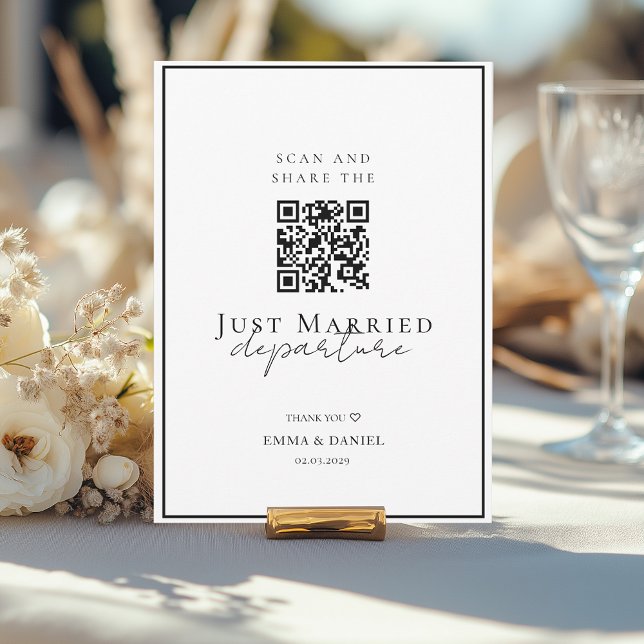 Capturar cada momento - compartilhamento de fotos  (Capture Every Moment–Wedding QR Code Photo Sharing. Personalized with your names, date and text.)