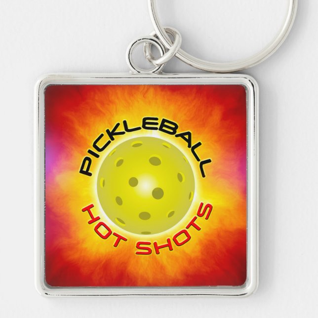 Capturas Quentes de Pickleball 1 Chaveiro (Frente)