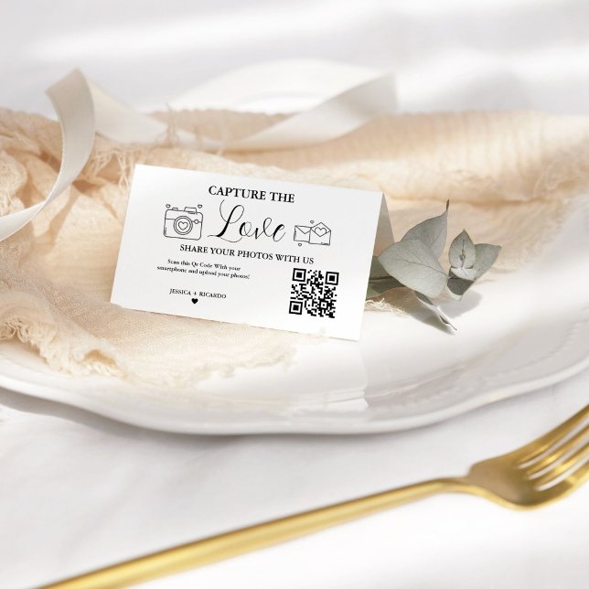 Capture o Cartão de Código QR de Casamento de Amor (Criador carregado)