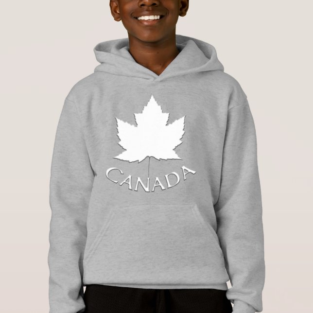 Capuz com Bandeira do Canadá para Crianças Capuz c (Frente)