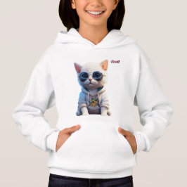 Capuz de Criança Gatos & Óculos