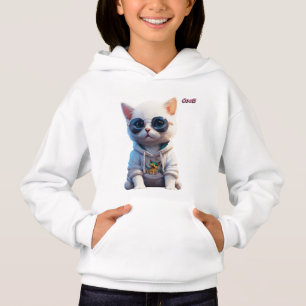 Capuz de Criança Gatos & Óculos