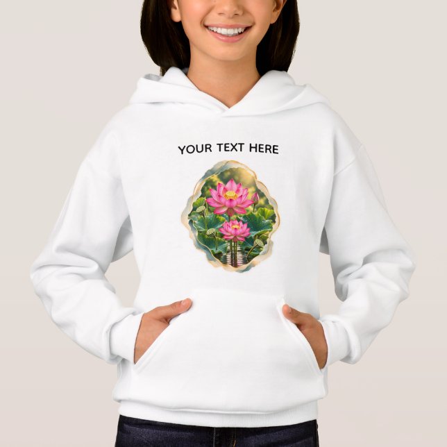 Capuz de Manga Longa Infantil Personalizado (Frente)