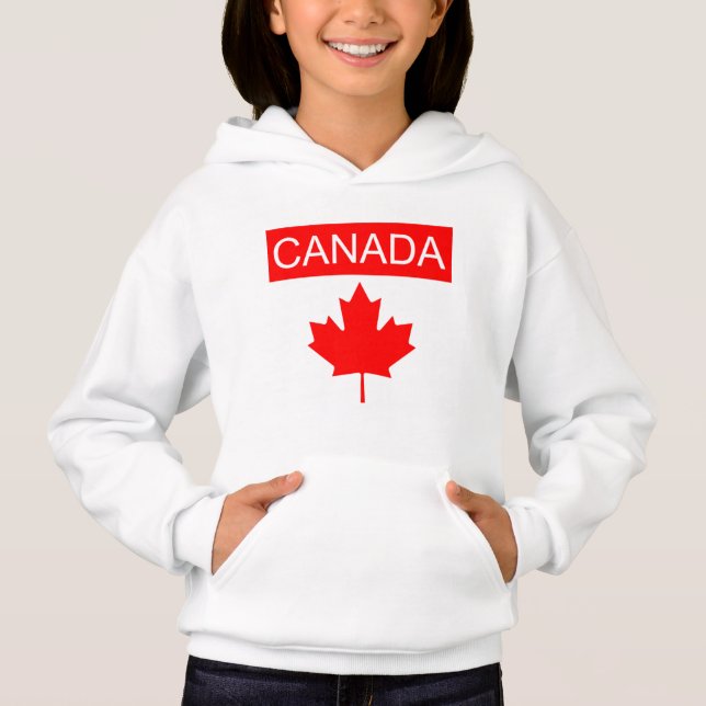 Capuz de Menina Folha de Bordo do Canadá (Frente)