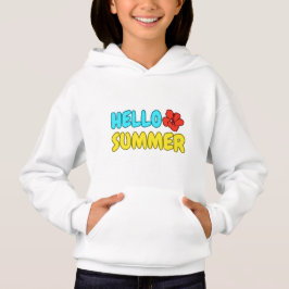 Capuz de Moletom Olá Verão Crianças
