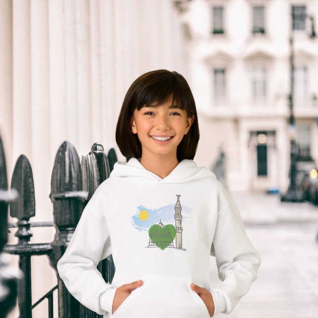 Capuz Islâmico de Menina: Coração Amoroso Masjid a (Criador carregado)