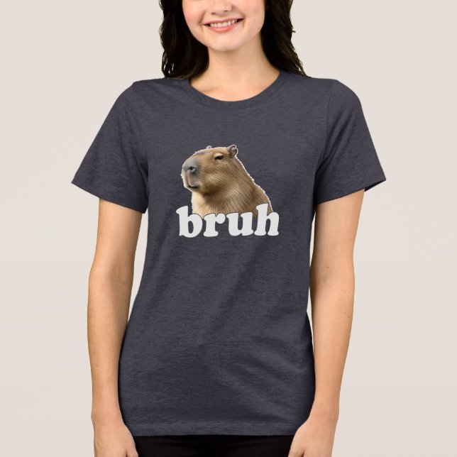 Capybara Bruh Meme Shirt Funny Animal Tee (Frente)
