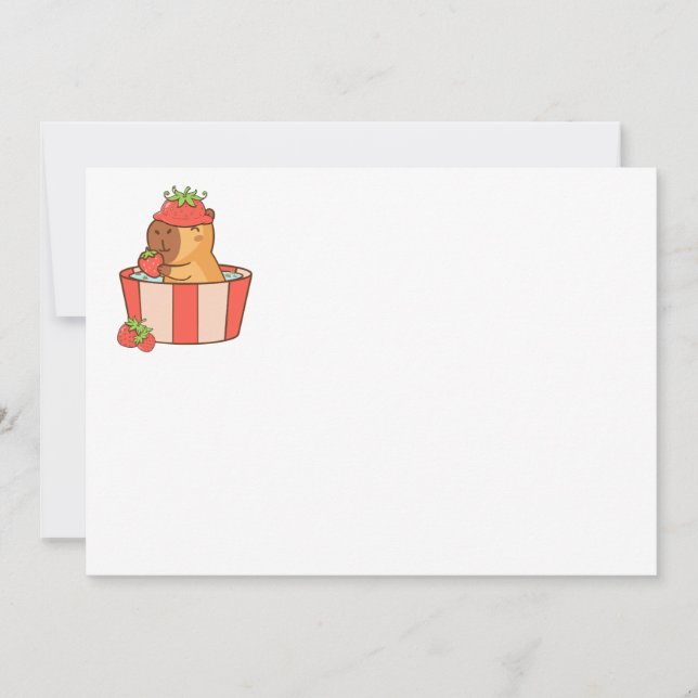 Capybara Convite de aniversário | Bichinho (Frente)