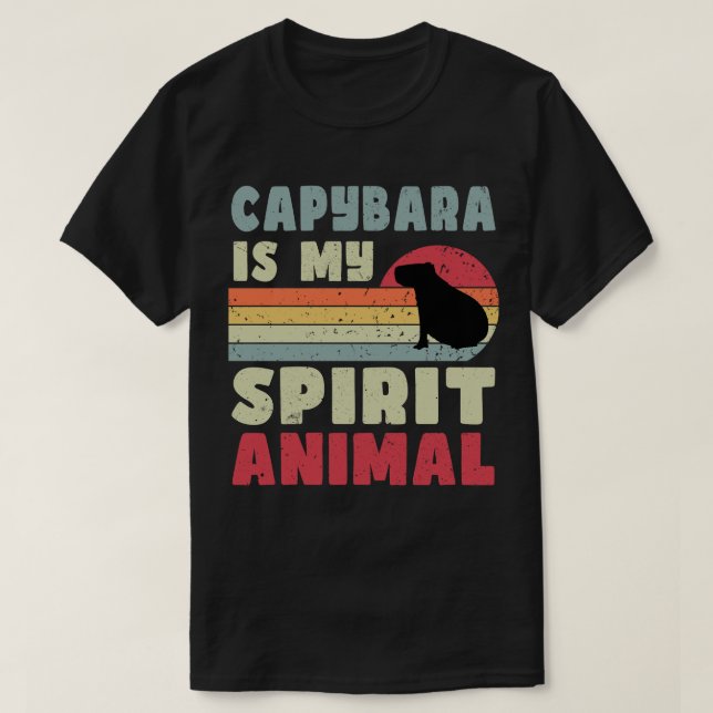Capybara É A Minha Camisa Animal Espirituosa (Frente do Design)