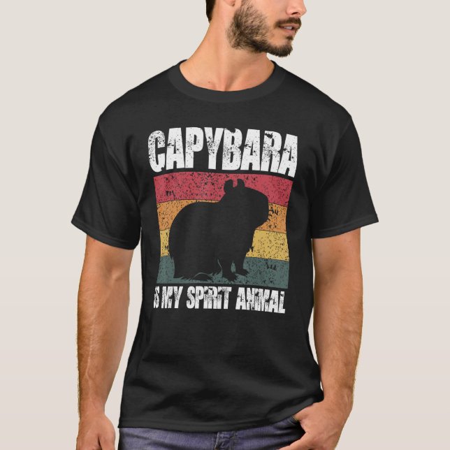Capybara É Minha Espirita Camisa De Animais Capyba (Frente)