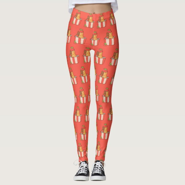 Capybara e Strawberry Leggings | Fruta (Frente)