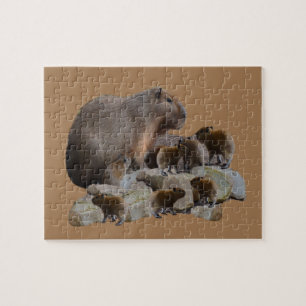 Capybara Mummy Com Bebês, Quebra-cabeça de serra
