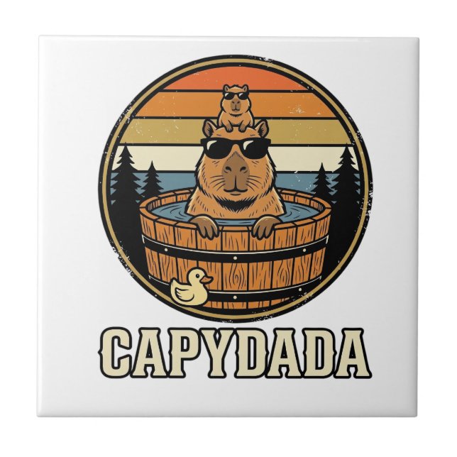 Capydada Capivara Pai Retro Banheira de Hidromassa (Frente)