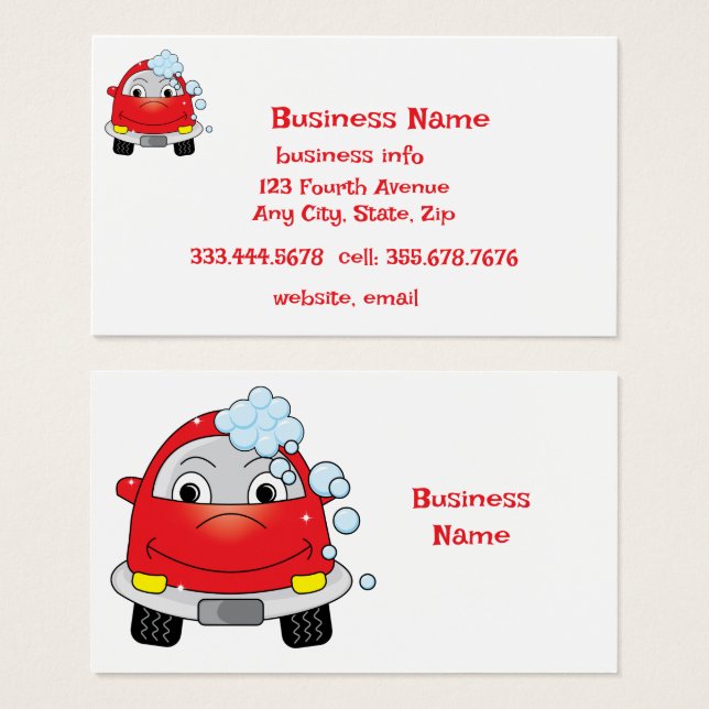 Car Wash Mobile Detailers Vehicle Cleaning Service (Frente & Verso)