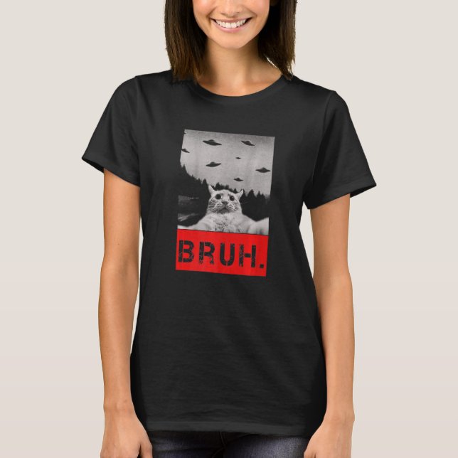 Cara. Camisa de Gato Meme Divertido Irmão Presente (Frente)