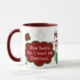 Cara caneca da campainha do papai noel -