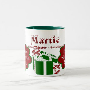 Cara caneca do 2-Tom do papai noel - personalize o