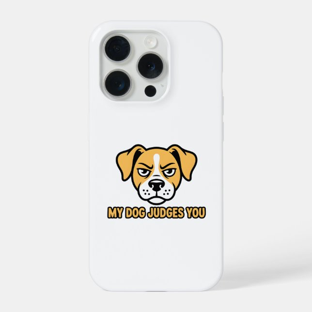 Cara de Cachorro Julgador Citação Engraçada e Sarc (Verso)