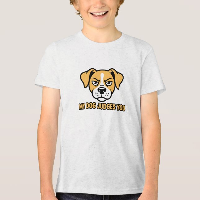 Cara de Cachorro Julgador Citação Engraçada e Sarc (Frente)