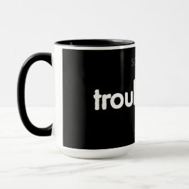 cara de problema! - caneca clássica branca em pret