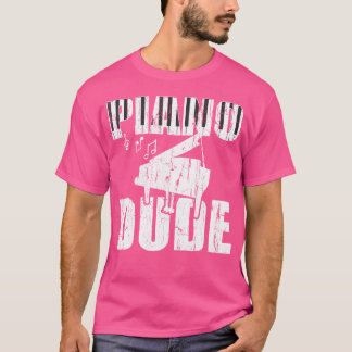 Cara do Piano Camisa Tocador de Música Musical Mús