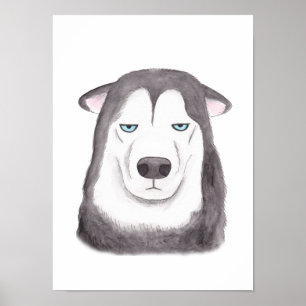 Cara engraçada do cão do impressão ronco ronco