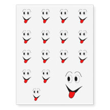 Cara engraçada - preto e vermelho