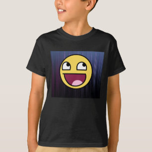 Cara épico e camisa traseira do teste padrão