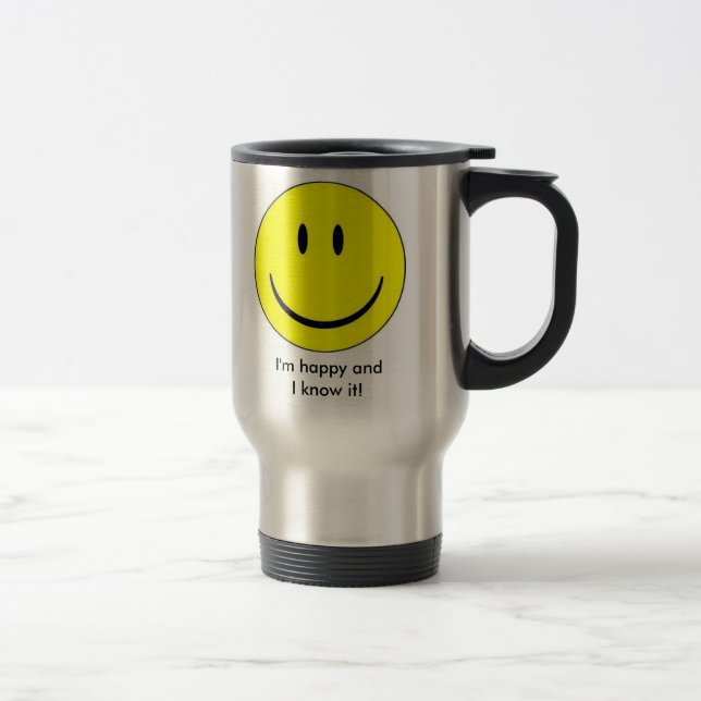 Cara feliz caneca isolada (Direita)