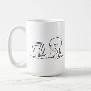 Cara Meme do computador - caneca