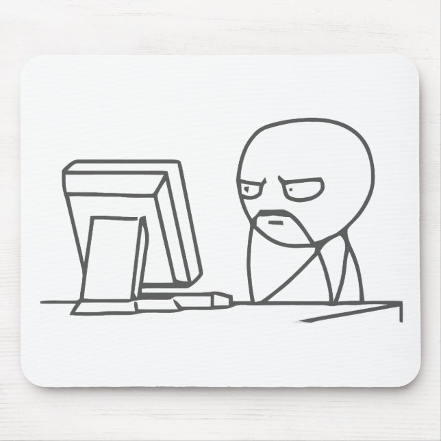 Cara Meme - Mousepad do computador (Frente)