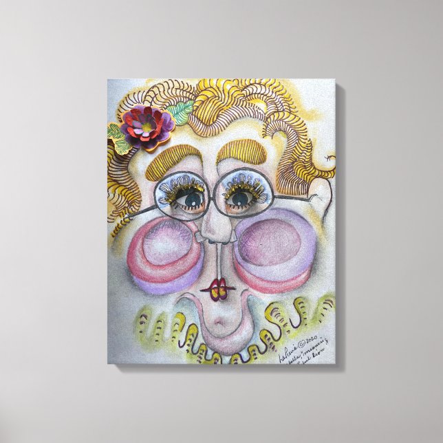 Cara Whimsical na Canvas (Frente)