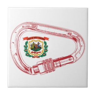 Carabiner para escalada da bandeira da Virgínia Oc