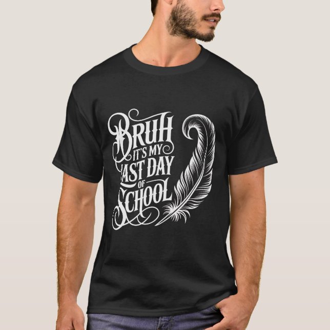 Caraça É Meu Último Dia De Aula Camisa - Fim Diver (Frente)